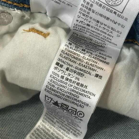 Levi's Women's 721 High Rise Distressed Skinny Jeans Size 34x30 - Picture 7 of 7